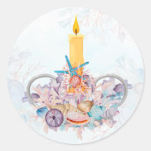 ホリデーキャンドルとシーシェル&サンゴ