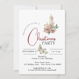 ホリデーキャンドルクリスマスパーティー 招待状