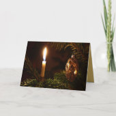 ホリデーキャンドルツリーオーナメントグリーティングカード シーズンカード (正面)