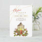 ホリデーキャンドルディナーパーティー招待状 招待状 (スタンド正面)