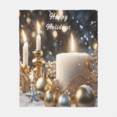 ホリデーキャンドルフリースブランケット フリースブランケット (正面)