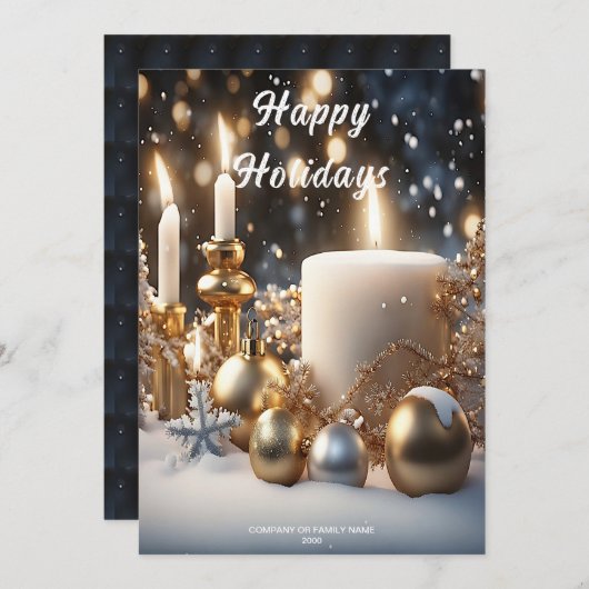 ホリデーキャンドルホリデーカード シーズンカード (正面/裏面)