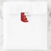 ホリデーキャンドルラウンドステッカー ラウンドシール (バッグ)