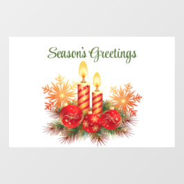 ホリデーキャンドル窓にしがみつく ウィンドウサイン