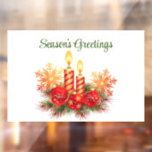 ホリデーキャンドル窓にしがみつく ウィンドウサイン (シート2)