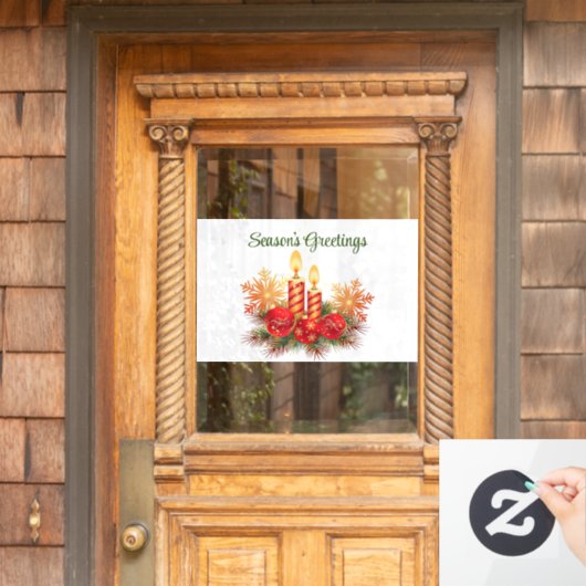 ホリデーキャンドル窓にしがみつく ウィンドウサイン (ホームデコレーション)