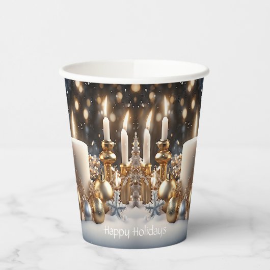 ホリデーキャンドル紙カップ 紙コップ (左)