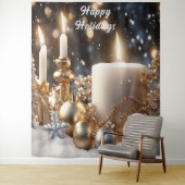 ホリデーキャンドル背景 タペストリー (インサイチュ)