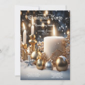 ホリデーキャンドル クリスマスパーティー招待状 招待状 (正面)