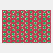 ホリデーキャンパパーソナライズされたークリスマス ラッピングペーパーシート (正面3)