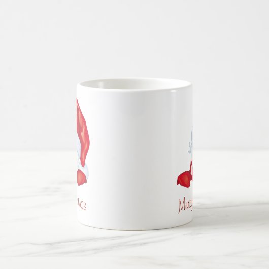 ホリデーキュート雪だるまメリークリスマス コーヒーマグカップ (中央)