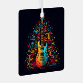 ホリデーギタークリスマスツリーメタルオーナメント メタルオーナメント (正面右)