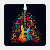 ホリデーギタークリスマスツリーメタルオーナメント メタルオーナメント (正面)