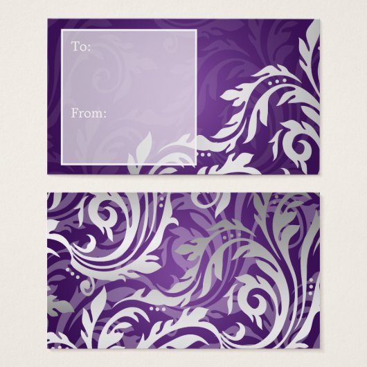 ホリデーギフトエレガントラベルフローリ渦巻形のッシュパープル (正面&裏面)