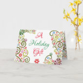 ホリデーギフトカード！ カード (黄色い花)