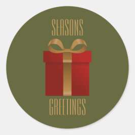ホリデーギフトクリスマス季節のごあいさつシール ラウンドシール
