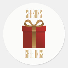 ホリデーギフトクリスマス季節のごあいさつシール ラウンドシール