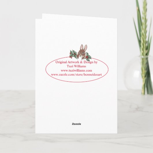 ホリデーギフトサンタペットアニマルドッグキャットヴィンテージ シーズンカード (裏面)