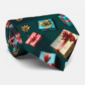 ホリデーギフトスタイリッシュラップ金ゴールドブルーレッド ネクタイ (ロール)