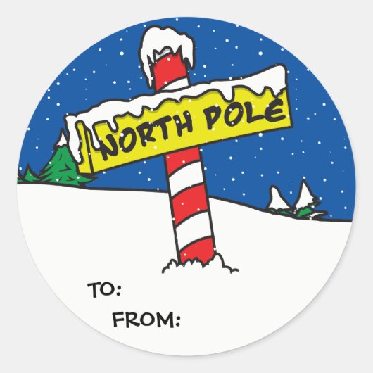 ホリデーギフトステッカー ラウンドシール (正面)
