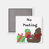 ホリデーギフトタグ - 覗くな! マグネット (正面/裏面)