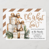 ホリデーギフトパーティの招待状 招待状 (正面/裏面)