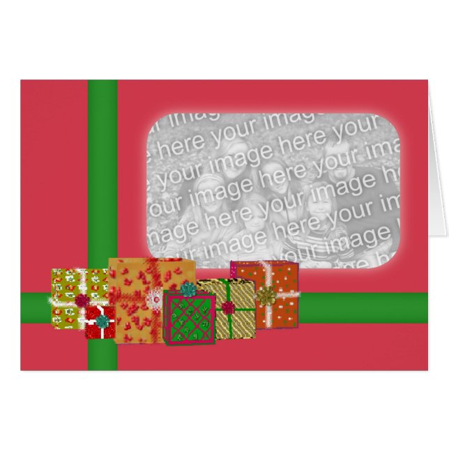 ホリデーギフトフォトカード (正面横)