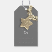 ホリデーギフトメリーハッピーイヤー灰色リース星へ ギフトタグ (裏面)