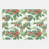 ホリデーギフトラップカーラクメル&ホリーバンドル ラッピングペーパーシート (正面2)
