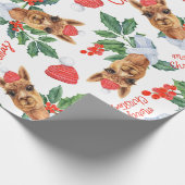 ホリデーギフトラップクリスマスカメル ラッピングペーパー (角)