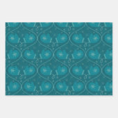 ホリデーギフトラップトリオ青と赤 ラッピングペーパーシート (正面3)