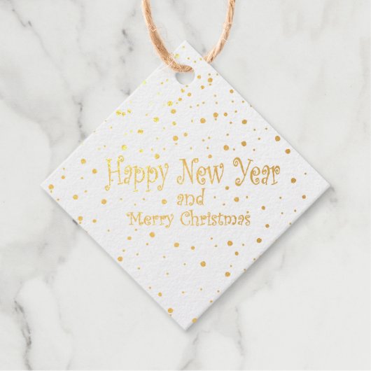 ホリデーギフトラベルとグリッター金ゴールド フェイバータグ (正面)