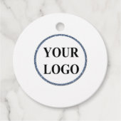 ホリデーギフトラベルエンクロージャー追加ロゴエレガントパイン フェイバータグ (正面)