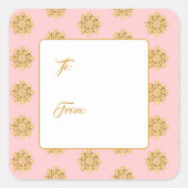 ホリデーギフトラベルシール スクエアシール (正面)