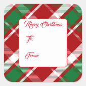 ホリデーギフトラベルシール スクエアシール (正面)