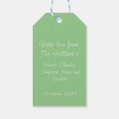 ホリデーギフトラベルパーソナライズされた、 ギフトタグ (裏面)