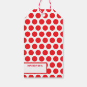 ホリデーギフトラベル特別配達サンタ金ゴールドレッド ギフトタグ (裏面)