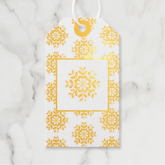 ホリデーギフトラベル – ゴールドフォイルギフトラベル ギフトタグ (正面)