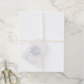 ホリデーギフトラベル – シルバーフォイルギフトラベル ギフトタグ (麻糸付属)