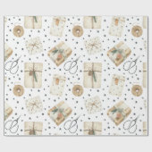 ホリデーギフトヴィンテージスタイルラッピング紙 ラッピングペーパー (フラット)