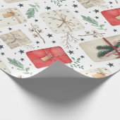ホリデーギフトヴィンテージスタイルラッピング紙 ラッピングペーパー (角)
