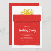ホリデーギフト交換パーティー 招待状 (正面/裏面)