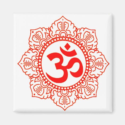 ホリデーギフト磁石OMチャクラ花びら マグネット (正面)