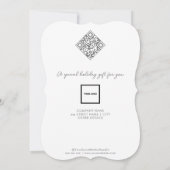 ホリデーギフト証明書サンタQRコードクリスマス (裏面)