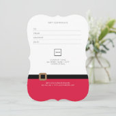 ホリデーギフト証明書サンタQRコードクリスマス (スタンド正面)