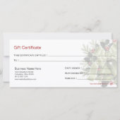 ホリデーギフト証明書緑のクリスマスベル