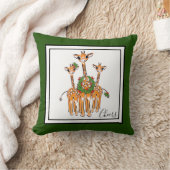 ホリデーギラフェス – 赤と緑ホリーリース クッション (ブランケット)