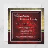ホリデークエレガントリスマスディナーパーティの招待状 招待状 (正面)