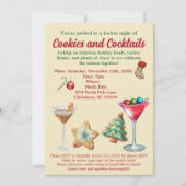 ホリデークッキーとカクテル 招待状 (正面)