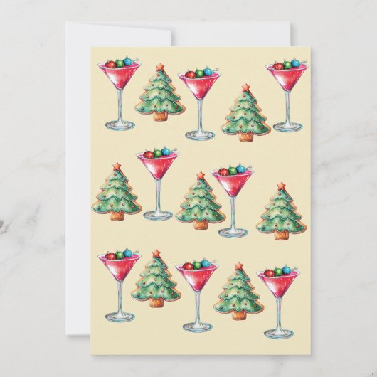 ホリデークッキーとカクテル 招待状 (裏面)